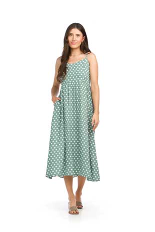 PD-16555 - POLKA DOT SLEEVELESS DRESS WITH POCKETS - Colors: AS SHOWN - Available Sizes:XS-XXL - Catalog Page:26 